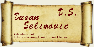 Dušan Selimović vizit kartica